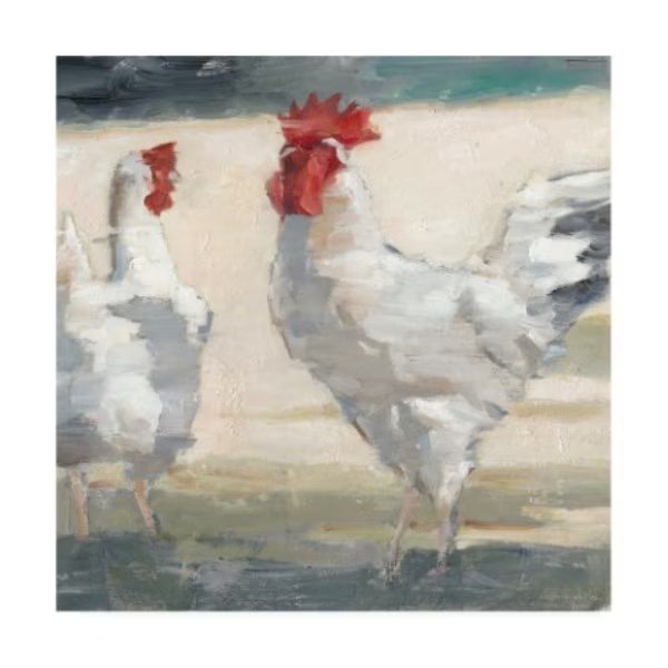 Ethan Harper 'Chicken Yard II' Canvas Art, 14x14, Trademark Fine Art, Mfr#: WAG14449-C1414GG